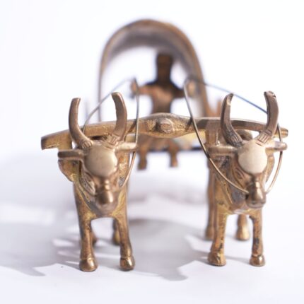 BRASS DOUBLE BULLOCK CART